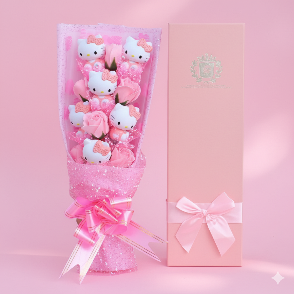 Hello Kitty Glitter Bouquet Box