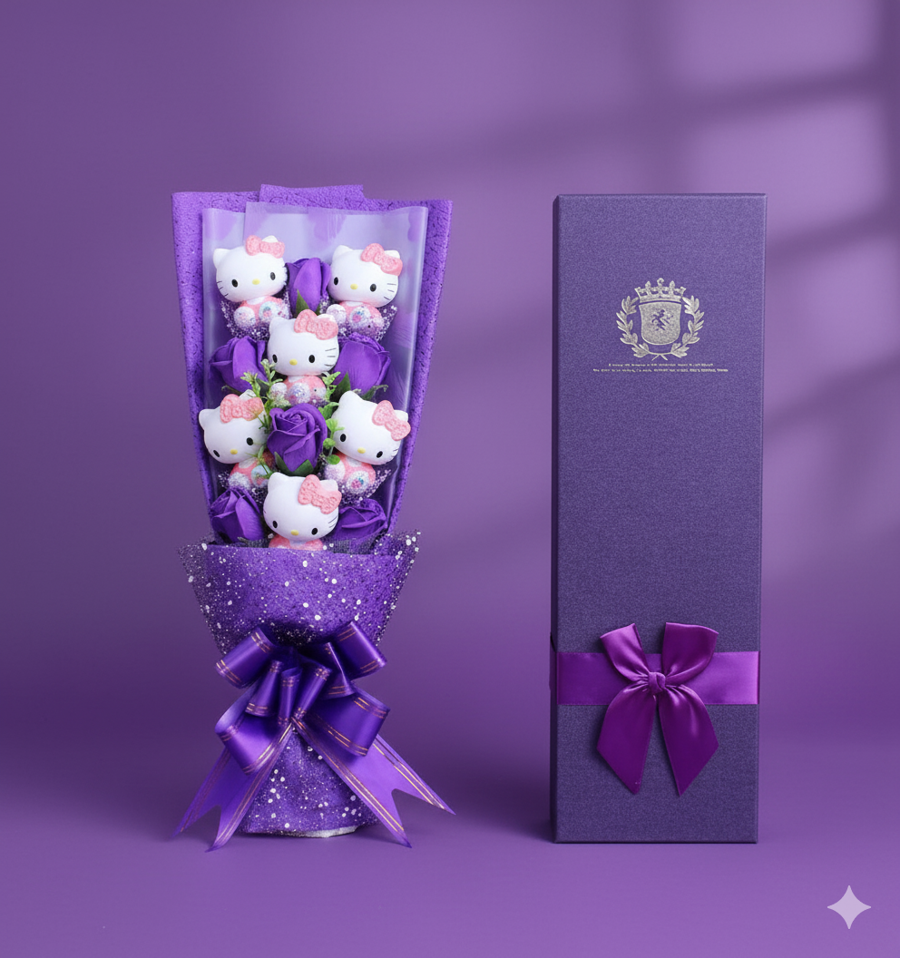 Hello Kitty Glitter Bouquet Box